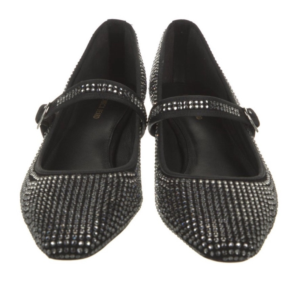 Veronica Beard Cade Crystal Studded Embellished Mary Jane Ballerina Pumps Sz 10 - Picture 8 of 10